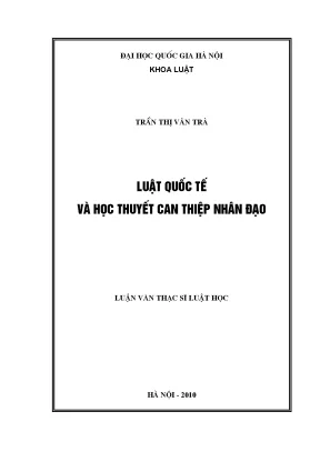 Nghiên cứu về can thiệp nhân đạo và luật quốc tế