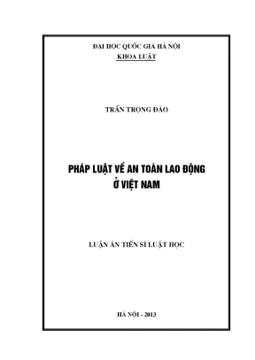 Nghiên cứu pháp luật về an toàn lao động tại Việt Nam