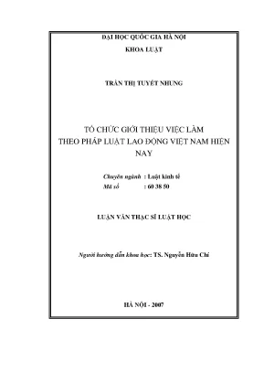 Tổ Chức Giới Thiệu Việc Làm Theo Pháp Luật Lao Động Việt Nam