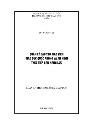 Quản Lý Đào Tạo Giáo Viên Giáo Dục Quốc Phòng và An Ninh