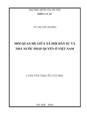 Mối Quan Hệ Giữa Xã Hội Dân Sự và Nhà Nước Pháp Quyền ở