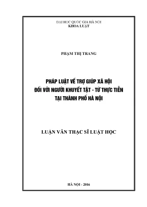 Trợ Giúp Xã Hội Cho Người Khuyết Tật Tại Hà Nội: Thực