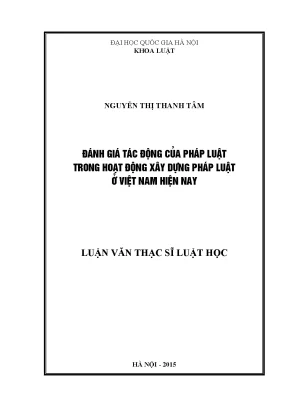Đánh Giá Tác Động Pháp Luật Trong Hoạt Động Xây Dựng Tại 