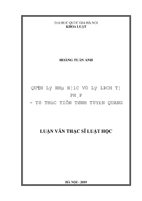 Quản lý nhà nước về lý lịch tư pháp tại Tuyên Quang:
