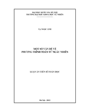 Nghiên cứu về phương trình toán tử ngẫu nhiên trong lý