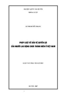 Bảo vệ quyền lợi người lao động chưa thành niên tại Việt Nam