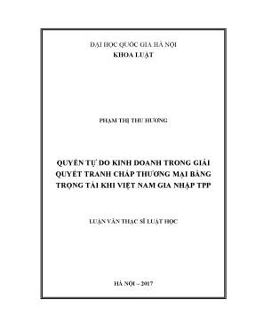 Quyền Tự Do Kinh Doanh và Tranh Chấp Thương Mại Bằng