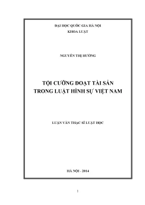 Tội cưỡng đoạt tài sản trong luật hình sự Việt Nam: