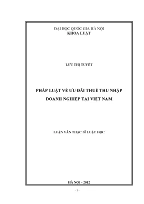 Ưu Đãi Thuế Thu Nhập Doanh Nghiệp Tại Việt Nam: Pháp
