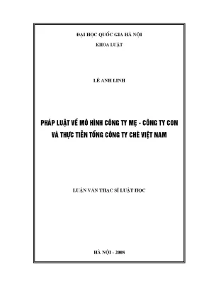 Mô Hình Công Ty Mẹ - Công Ty Con và Thực Tiễn Tại Tổng