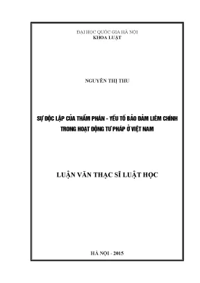 Độc Lập Thẩm Phán và Liêm Chính Tư Pháp ở Việt Nam