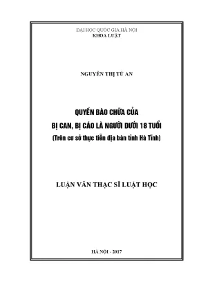 Quyền bào chữa của người dưới 18 tuổi tại Hà Tĩnh: Thực