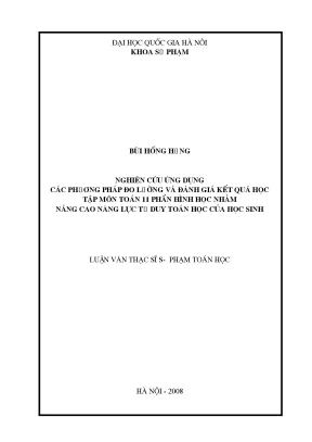 Nâng cao năng lực tư duy toán học qua phương pháp đánh