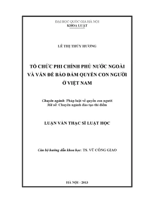 Tổ Chức Phi Chính Phủ Nước Ngoài và Quyền Con Người tại
