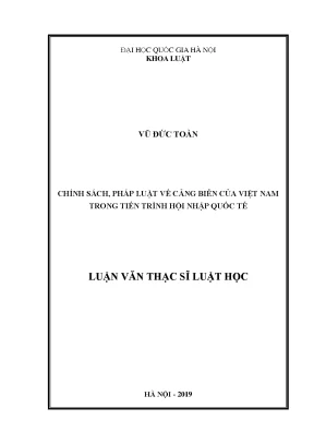 Chính Sách và Pháp Luật Cảng Biển Việt Nam trong Hội 