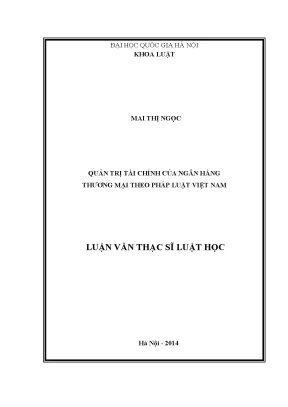 Quản Trị Tài Chính Ngân Hàng Thương Mại Theo Pháp Luật