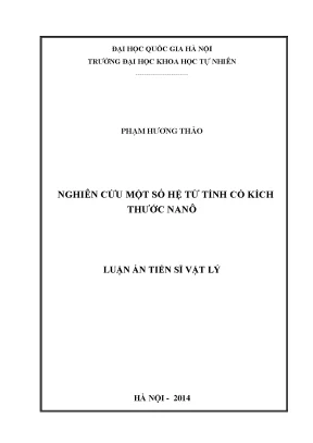 Nghiên cứu hệ từ tính nano: Luận án tiến sĩ Phạm Hương Thảo