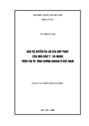 Bảo vệ quyền lợi nhà đầu tư cá nhân trên thị trường