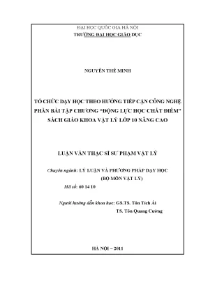 Tổ Chức Dạy Học Công Nghệ Trong Động Lực Học Chất Điểm