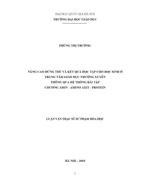 Nâng cao hứng thú và kết quả học tập cho học sinh qua