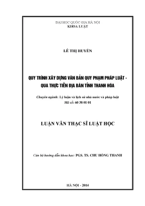 Quy trình xây dựng văn bản quy phạm pháp luật tại tỉnh
