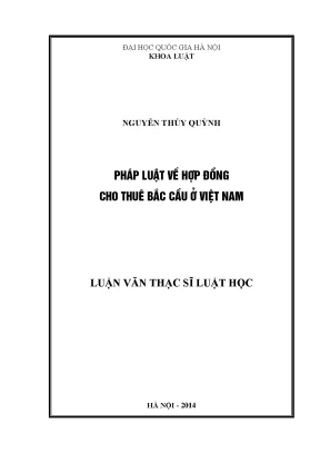 Nghiên cứu pháp luật về hợp đồng cho thuê bắc cầu tại