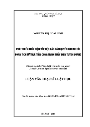 Phát Triển Thủy Điện và Bảo Đảm Quyền Con Người: Phân