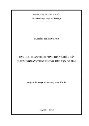 Dạy Học Ông Già Và Biển Cả Của E. Hemingway Theo Hướng