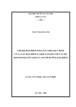 Chế Độ Bảo Hiểm Thai Sản Theo Luật Bảo Hiểm Xã Hội 2014: