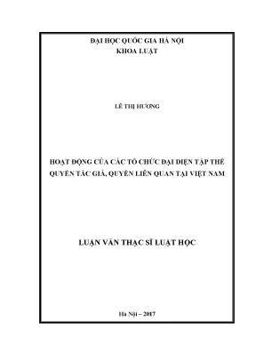 Hoạt động của tổ chức đại diện quyền tác giả tại Việt Nam