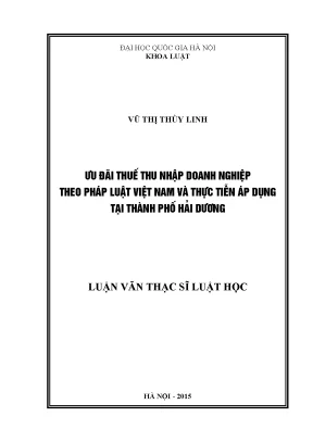 Ưu Đãi Thuế Thu Nhập Doanh Nghiệp Tại Hải Dương: Pháp