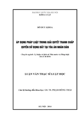 Giải Quyết Tranh Chấp Quyền Sử Dụng Đất Tại Tòa Án Nhân
