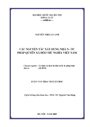 Nguyên Tắc Xây Dựng Nhà Nước Pháp Quyền Xã Hội Chủ Nghĩa 