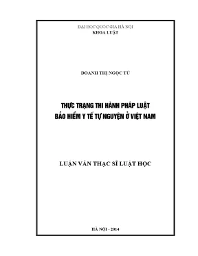 Thực trạng thi hành pháp luật bảo hiểm y tế tự nguyện ở