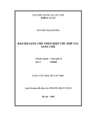 Bảo Hộ Sáng Chế Theo Hiệp Ước Hợp Tác Sáng Chế: Tìm Hiểu