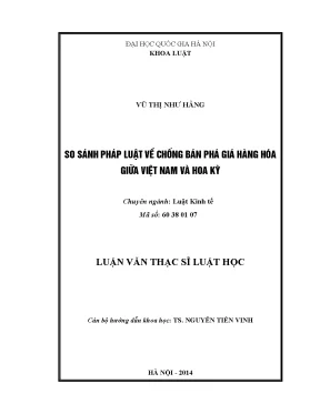 So sánh pháp luật chống bán phá giá giữa Việt Nam và Hoa Kỳ