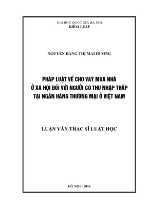 Pháp Luật Về Cho Vay Mua Nhà Ở Xã Hội Cho Người Thu Nhập