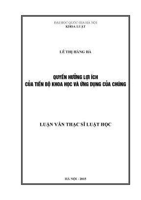 Quyền Hưởng Lợi Ích Từ Tiến Bộ Khoa Học: Nghiên Cứu và