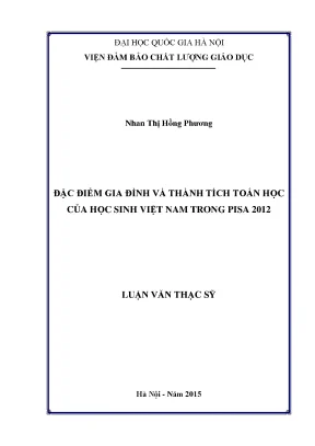 Đặc Điểm Gia Đình và Thành Tích Toán Học của Học Sinh