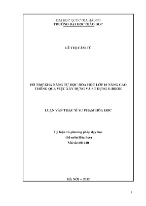 Hỗ trợ tự học Hóa học lớp 10 nâng cao qua e-book
