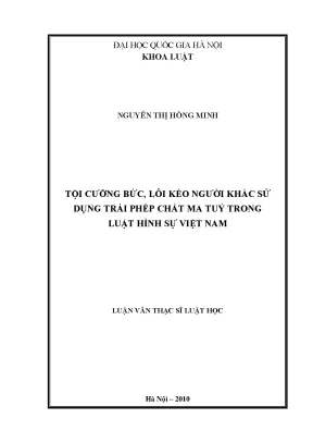 Nghiên cứu tội cưỡng bức lôi kéo sử dụng trái phép chất