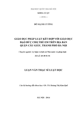 Giáo Dục Pháp Luật và Đạo Đức cho Trẻ Em tại Quận Cầu