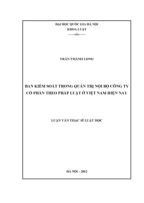 Quản Trị Nội Bộ Công Ty Cổ Phần: Vai Trò Của Ban Kiểm