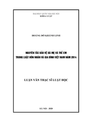 Nguyên Tắc Bảo Vệ Bà Mẹ và Trẻ Em Trong Luật Hôn Nhân và