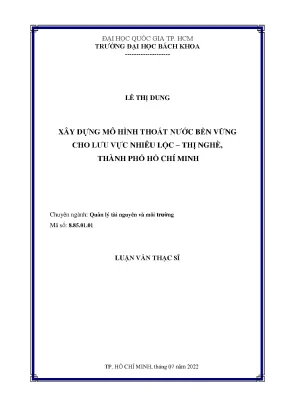 Mô Hình Thoát Nước Bền Vững Cho Lưu Vực Nhiêu Lộc - Thị Nghè