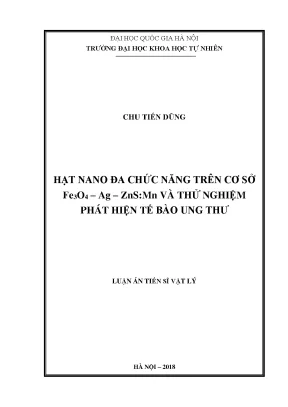 Nghiên cứu hạt nano đa chức năng Fe3O4-Ag-ZnS:Mn trong