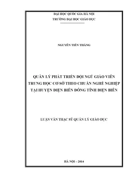 Quản Lý Phát Triển Đội Ngũ Giáo Viên Trung Học Cơ Sở Tại