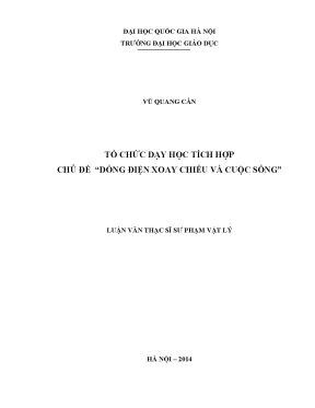 Dạy Học Tích Hợp Dòng Điện Xoay Chiều Trong Cuộc Sống