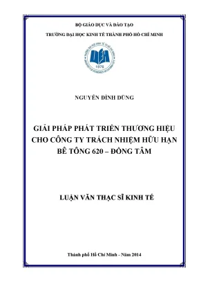 Giải pháp phát triển thương hiệu cho Công ty TNHH Bê