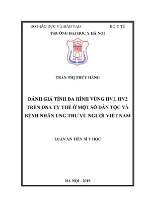 Đánh Giá Đa Hình DNA Ty Thể HV1, HV2 Ở Dân Tộc Việt Nam 